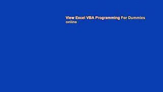 View Excel VBA Programming For Dummies online