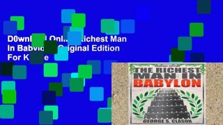 D0wnload Online Richest Man In Babylon - Original Edition For Kindle