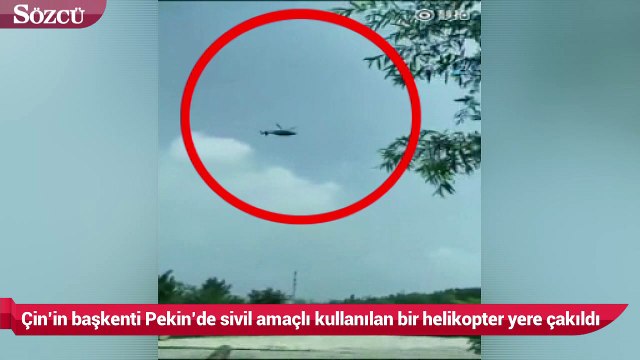 Çin’in başkenti Pekin’de sivil amaçlı kullanılan bir helikopter yere çakıldı.