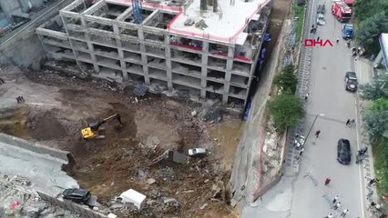 İstanbul Ümraniye'de İstinat Duvarı Çöktü