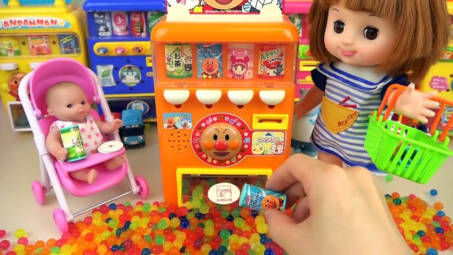 Drinks vending machine toys and Baby doll play