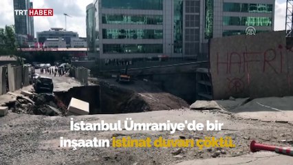 İstanbul Ümraniye'de istinat duvarı çöktü