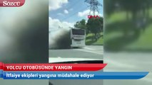 Esenler Hal Yolu'nda otobüs yangını