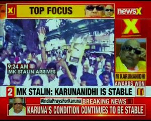 India prays for Karunanidhi: Karuna's condition continues to be stable