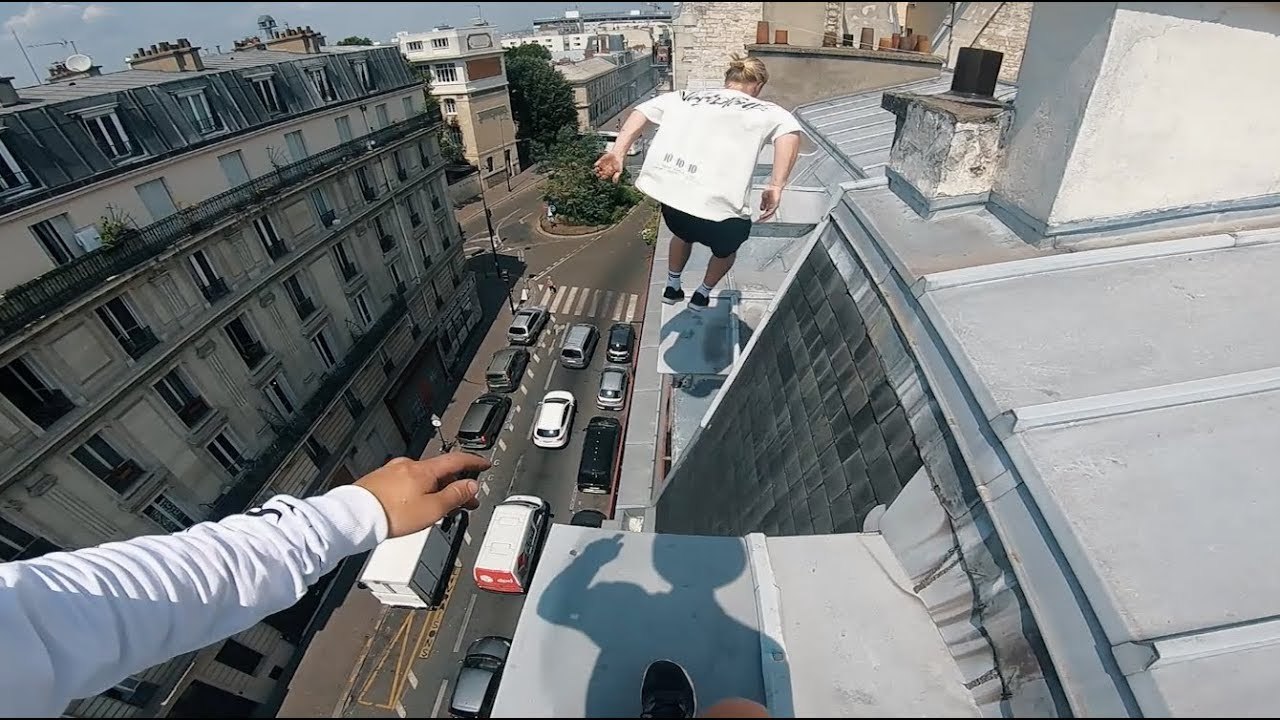 Du parkour sur les toits de Paris filmé en POV