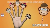 NEW Monkey Lollipop Finger Family Nursery Rhyme | Animal Daddy Finger Nursery Songs For Ch