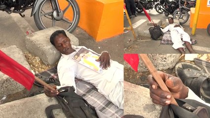 கருணாநிதிக்காக இரவு பகலாக மருத்துவமனை வாசலில் காத்திருக்கும் தொண்டர்- வீடியோ