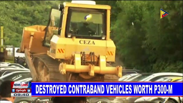 NEWS: Destroyed contraband vehicles worth P300-M