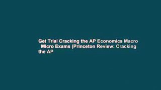 Get Trial Cracking the AP Economics Macro   Micro Exams (Princeton Review: Cracking the AP