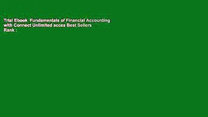 Trial Ebook  Fundamentals of Financial Accounting with Connect Unlimited acces Best Sellers Rank :