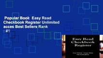 Popular Book  Easy Read Checkbook Register Unlimited acces Best Sellers Rank : #1