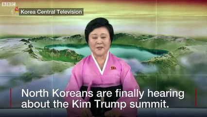 North Korea state TV reports on Trump Kim summit - BBC News