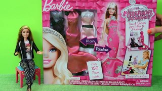 Barbie Leticia Be a real Fashion Designer Fazendo Vestidos da Barbie Portugues Completo