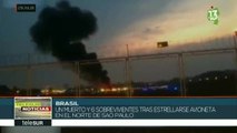 Caída de avioneta en Sao Paulo deja un muerto y seis sobrevivientes