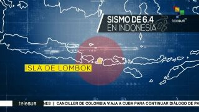 Sismo de 6.4 grados Richter deja 14 muertos y 162 heridos en Indonesia