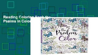 Reading Coloring Book the Psalms in Color For Kindle