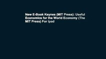 New E-Book Keynes (MIT Press): Useful Economics for the World Economy (The MIT Press) For Ipad