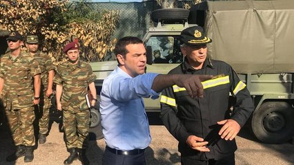 Az erdőtüzek helyszínére látogatott a görög miniszterelnök