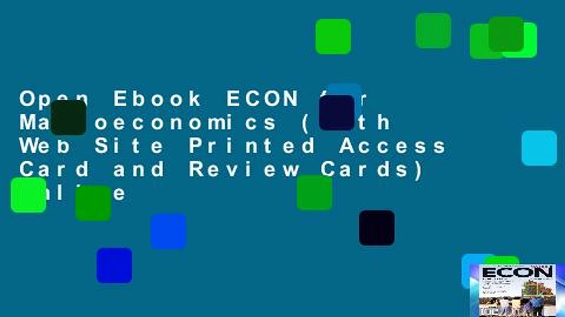 ⁣Open Ebook ECON for Macroeconomics (with Web Site Printed Access Card and Review Cards) online
