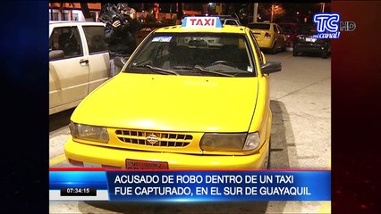 Acusado de robo dentro de un taxi fue capturado en el sur de Guayaquil