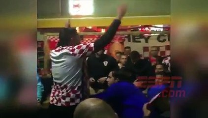 Fanáticos albicelestes se cruzaron con croatas en las calles rusas