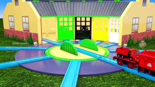 Colors for Children to Learn with Street Vehicles, 3D Toy Train Transport for Kids, Multi