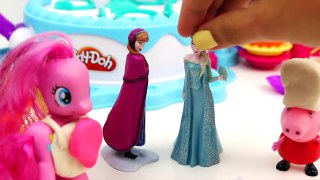 Peppa Pig episodio Italiano con play doh elsa e anna di Frozen e Pinkie Pie