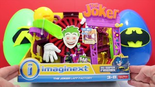 Batman Toys & Eggs JOKER LAFF FACTORY Imaginext by Toypals.tv