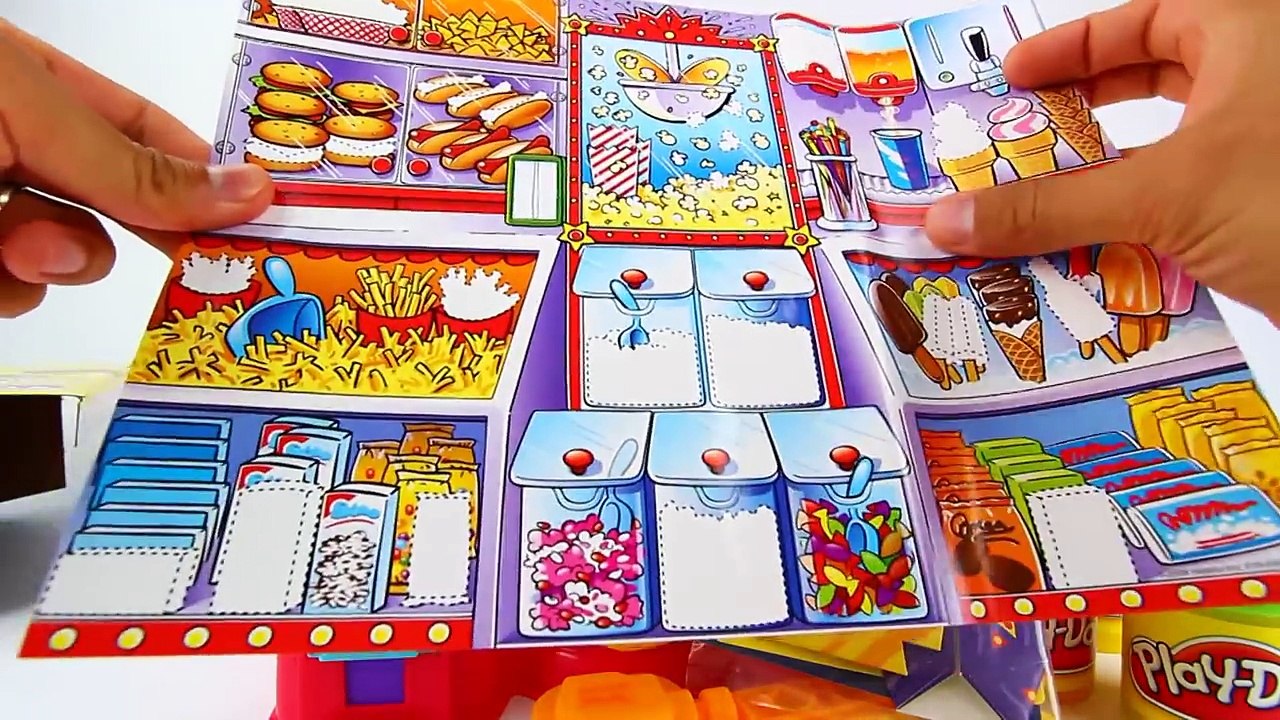 Play Doh Poppin Movie Snacks Hello Kitty Disney Princess Lets go to the Movies Popcorn, I