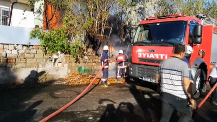 Bahçede başlayan yangın evlere sıçradı