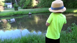 A BOYS FIRST TIME FISHING