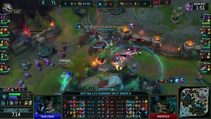 Team Liquid vs. Immortals - NA LCS Week 8 Day 1 Match Highlights Summer 2017