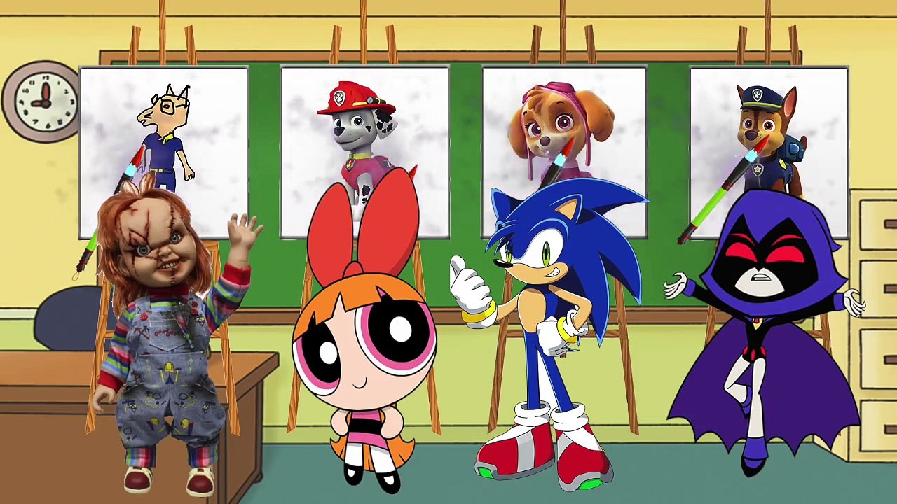 ✅Powerpuff Girls Art Class Kids School Cheatting #Kids Drawing Paw Patrol | Zilo Cartoons