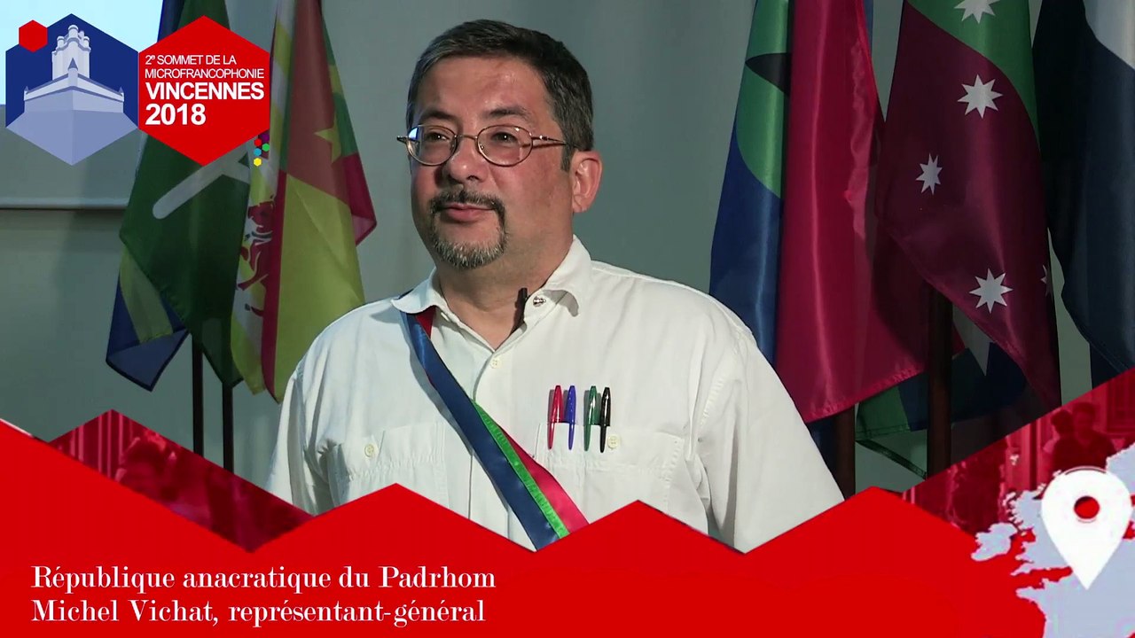 Interview du Représentant-général de la République anacratique du Padrhom  - 2e Sommet des micronations francophones, Vincennes 2018