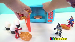 Pretend Play With Just Like Home Magic Toy Microwave, Kitchen Fun, & Kids Egg Surprises
