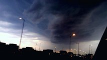 dark clouds ALMOST forming into tornado clouds