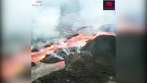 Drone captures lava flow on Hawaii volcano
