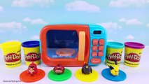 Angry Birds Magic Microwave Best Kids Video for Learning Colors and Sizes using Playdoh