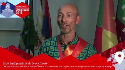 Interview du Chef de l'État de Nova Troie - 2e Sommet des micronations francophones, Vincennes 2018