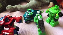 New Transformers Rescue Bots Toys Arctic Rescue Boulder SAVES Optimus Prime from SNOW MONS