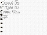 Sandyshow 3pcs Tiger Microfiber Duvet Cover Sets 3D Tiger Bedding FullQueen Size For boys