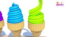 Learning Colors with 3D Soft Ice Cream for Kids Children and Toddlers