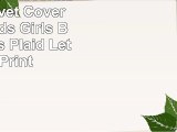 EnjoyBridal Reversible Full Duvet Cover Set for Kids Girls Boys Adults Plaid Letters Print