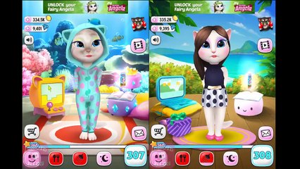 My Talking Angela Halloween Costume VS Christmas Costume