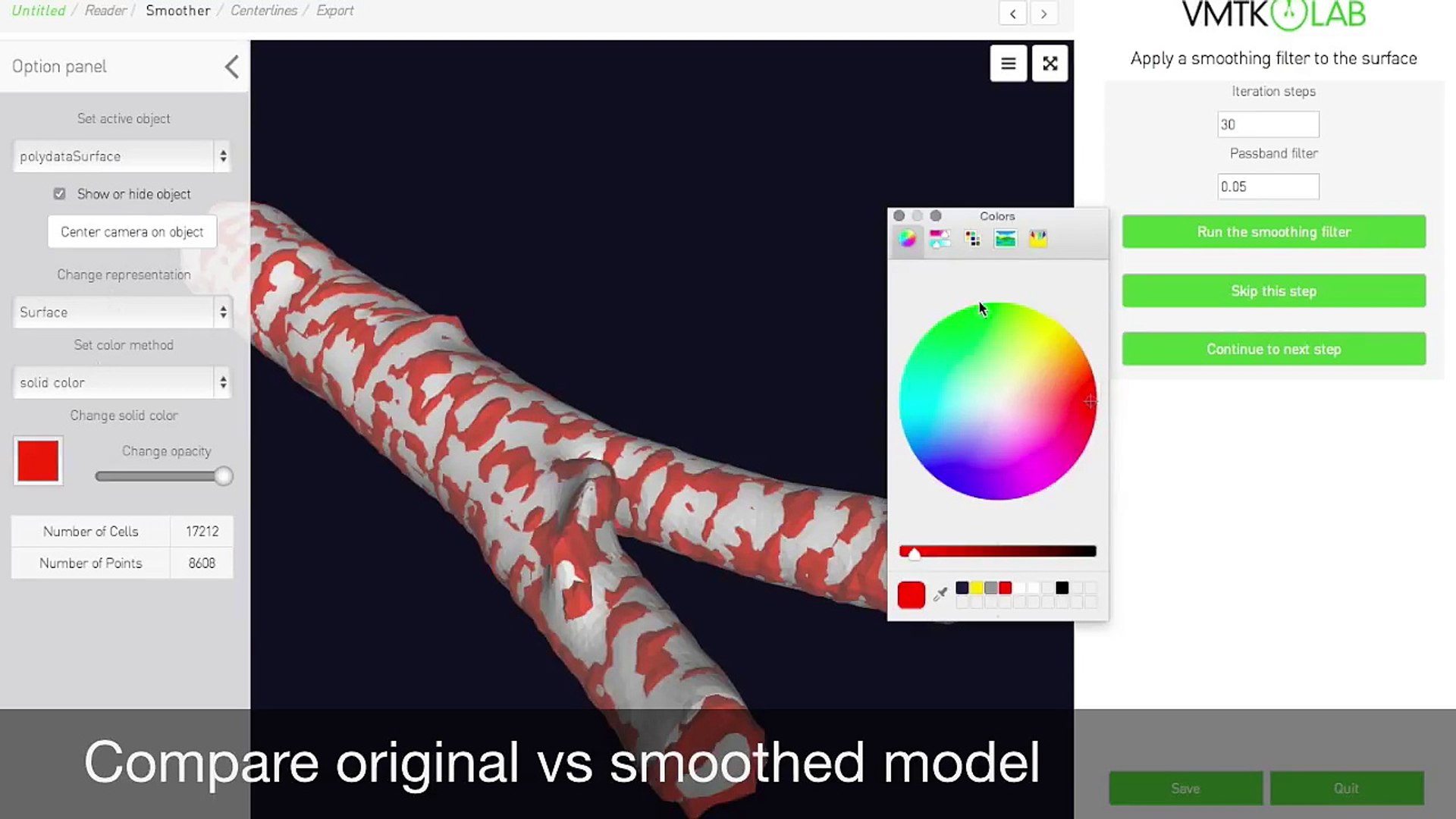 VMTKLab tutorials centerlines