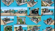 SIMS 5 FLOATING HOUSE HOUSEBOAT DESIGN PLAN BUILT ON A BARGE IDEAS   Grand Yacht  Luxury Yachting De