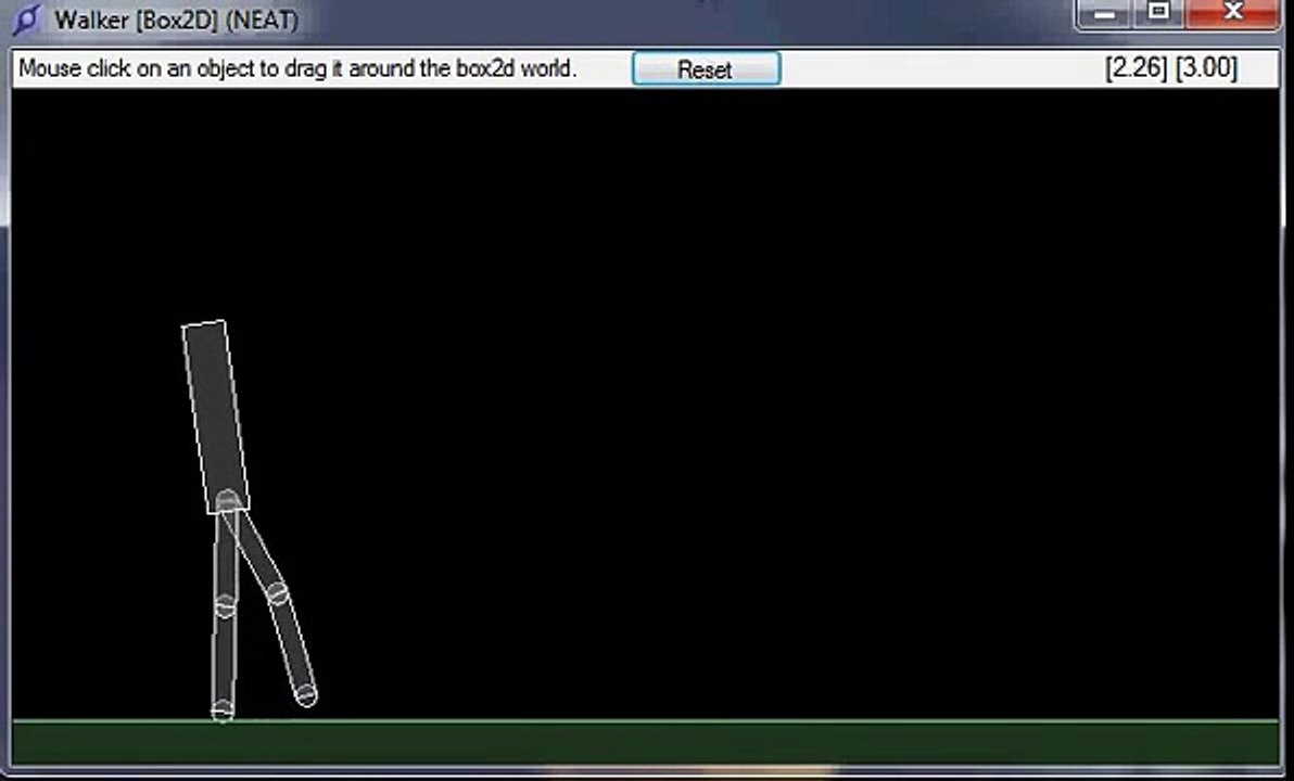 Evolved 2D Bipedal Walker