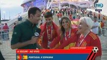Irmã de Rodrigo Moreno jogador brasileiro que joga na Espanha fazendo torcida pela Fúria e Portugal