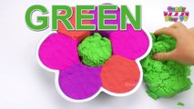 DIY How To Make Kinetic Sand Flower for Kids Children Toddlers | Learn colors with Play Do