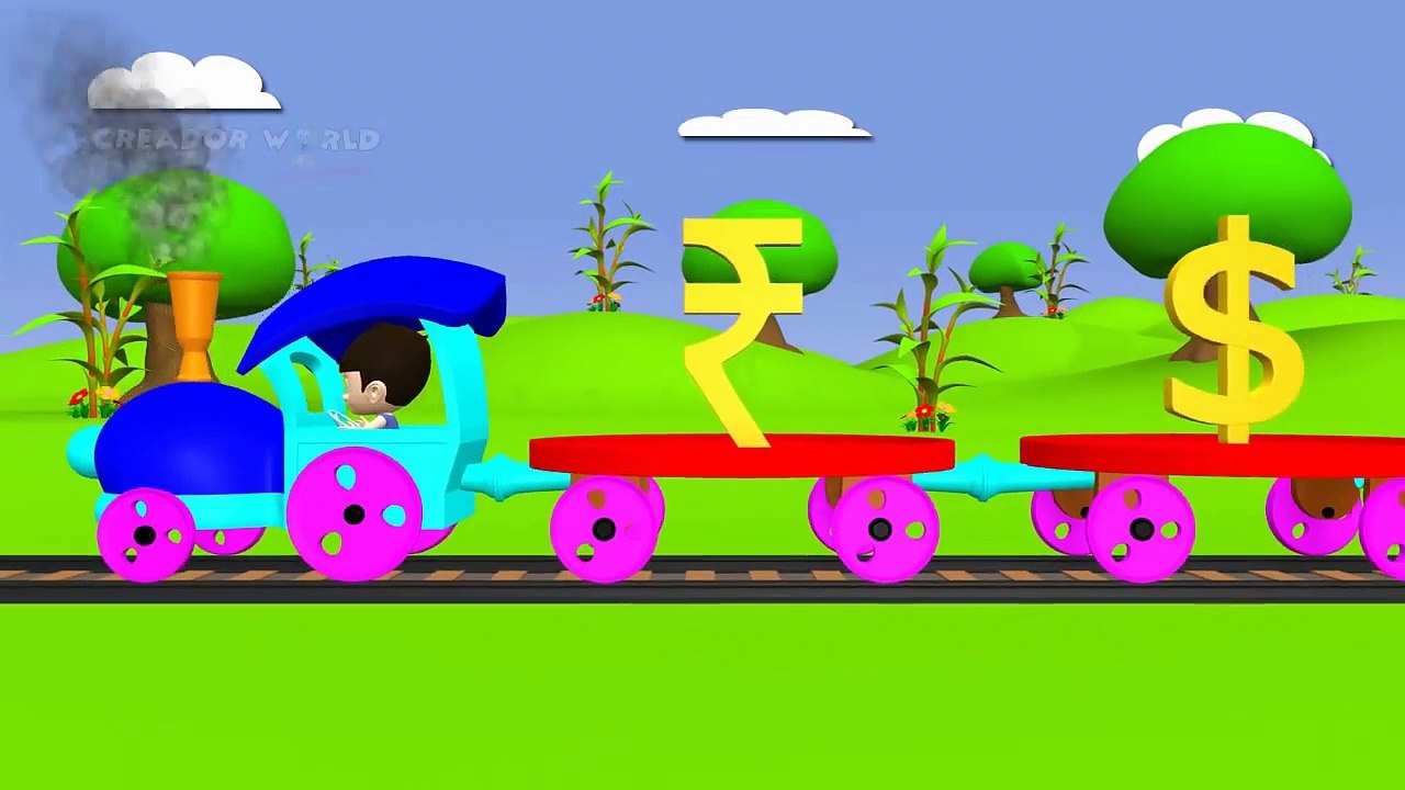 Teach Curreny Symbols | Currency Train For Kids | Creador Nursery Rhymes